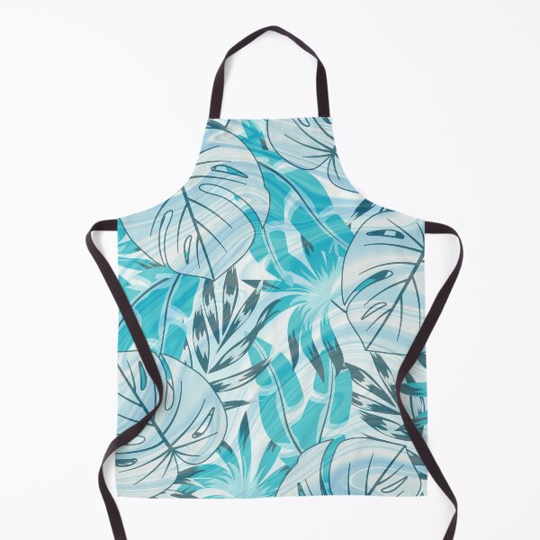 Item preview, turquoise blue watercolor flower pattern designed and sold by Beeroclock.