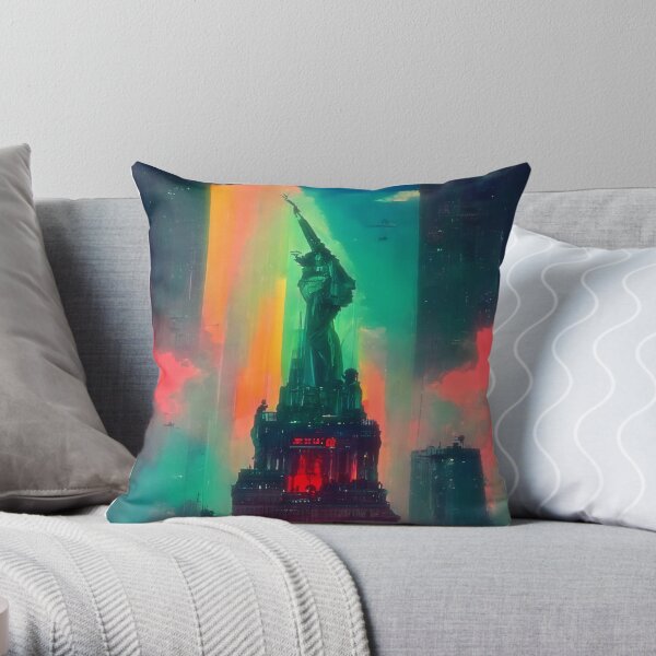 The Statue of Fully Automated Luxury Gay Communist Peoples' Liberation Throw Pillow