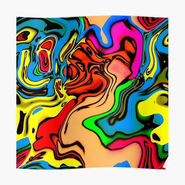"trippy color swiels" Poster for Sale by Mashka93 Redbubble