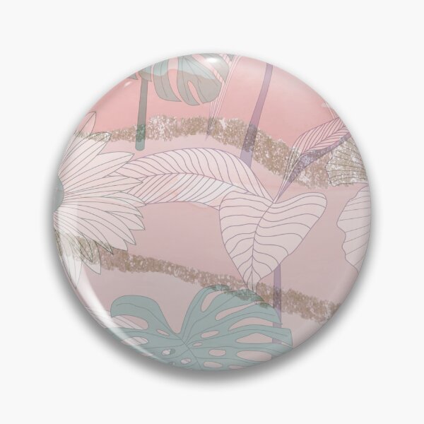 Item preview, pastel pink watercolor flower leaf pattern designed and sold by Beeroclock.