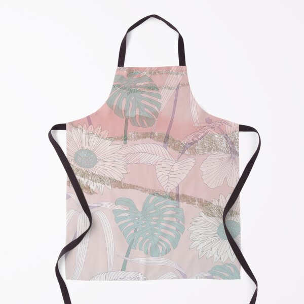 Item preview, pastel pink watercolor flower leaf pattern designed and sold by Beeroclock.
