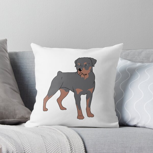 Item preview, Rottweiler Dog Cartoon Illustration by The Cloudy Corgi designed and sold by thecloudycorgi.