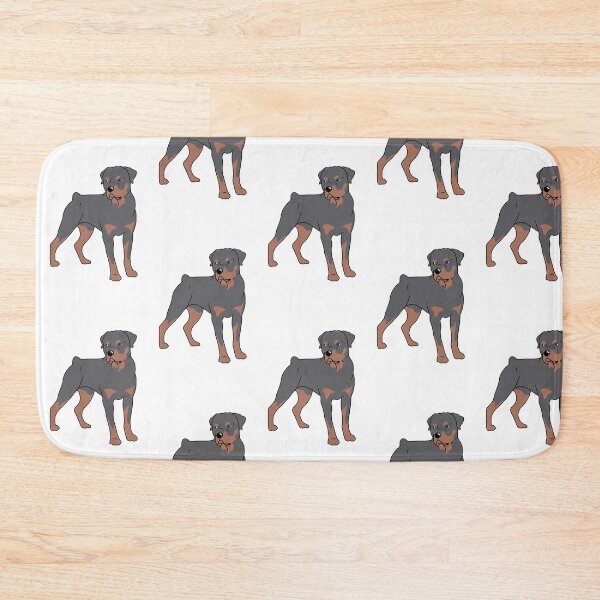 Item preview, Rottweiler Dog Cartoon Illustration by The Cloudy Corgi designed and sold by thecloudycorgi.