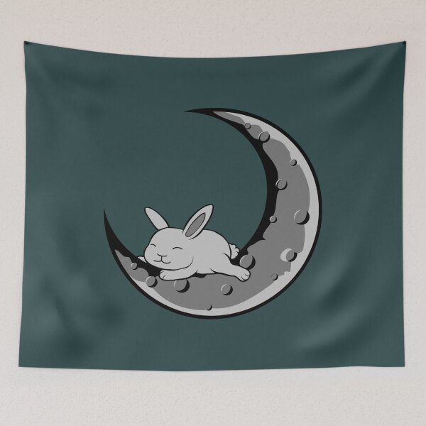 Item preview, moon rabbit sleeps designed and sold by Xtramen.