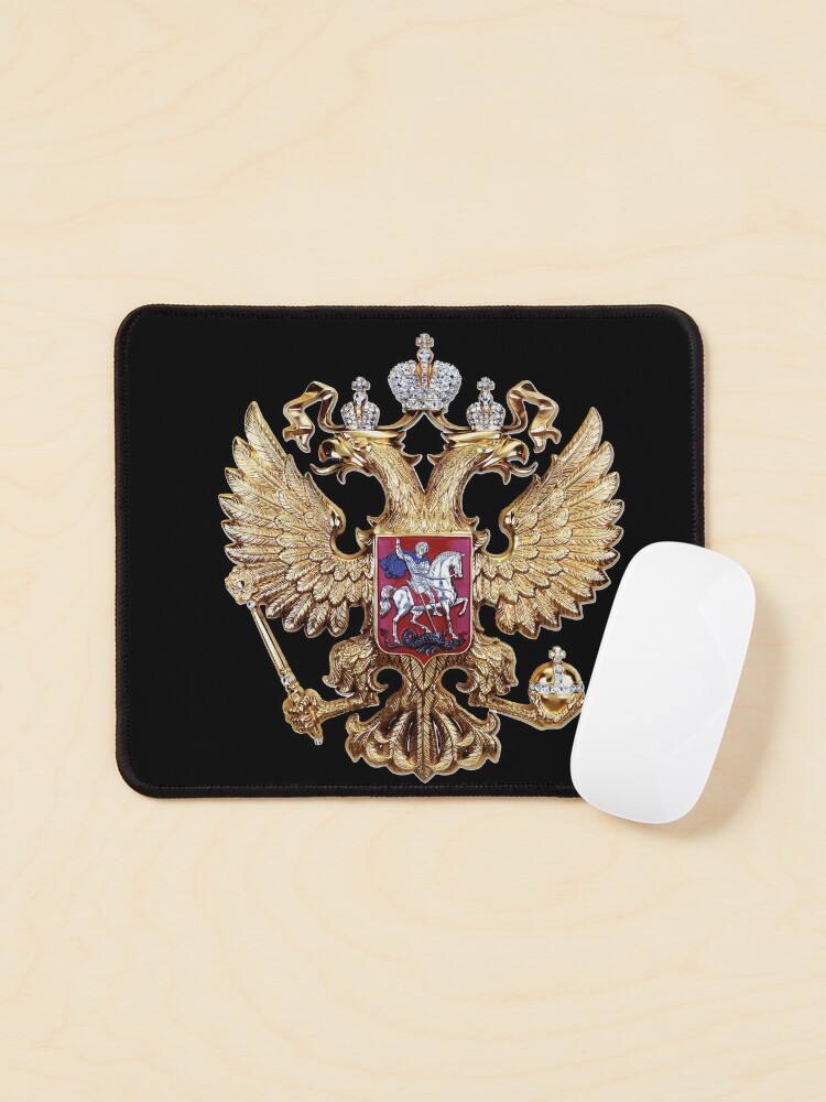 Russia Coat Of Arms Russian Flag In Russian Language Mousepad