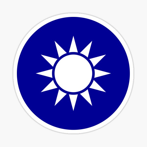 2x Taiwan KMT Shield Flag Car Emblem Badge Motorcycle Fairing Sticker Decals