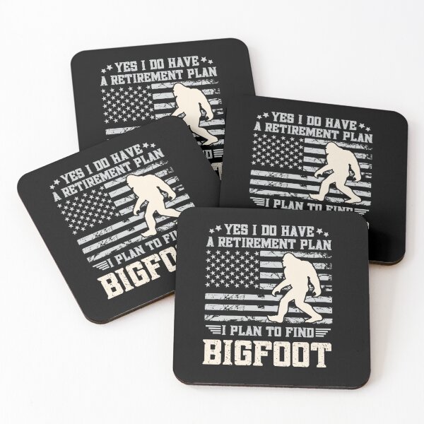 Item preview, VINTAGE USA FLAG RETIREMENT PLAN TO FIND BIGFOOT SASQUATCH designed and sold by sobriowslen.