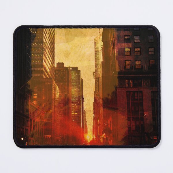 Item preview, Midtown, Urban Grunge Sunset Cityscape designed and sold by Itaya Art.