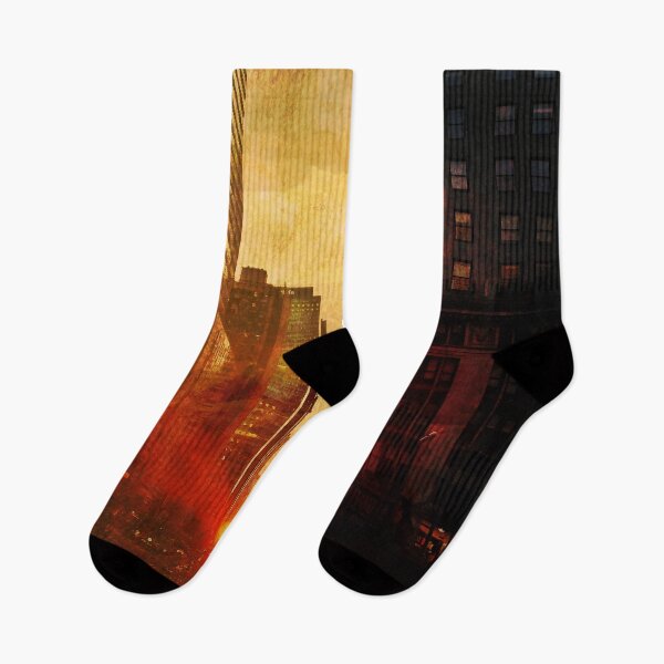Item preview, Midtown, Urban Grunge Sunset Cityscape designed and sold by Itaya Art.
