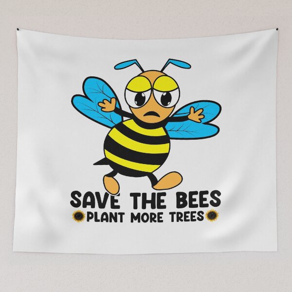 Item preview, Save the bees plant more trees. designed and sold by tabykid.