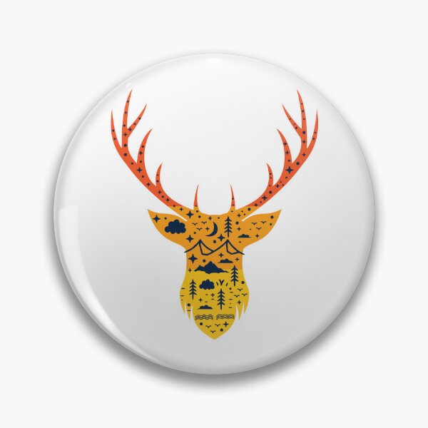 Item preview, Whitetail Buck Deer Antler Head Hunting - Retro Outdoorsman Hunter Gifts designed and sold by merchzy.