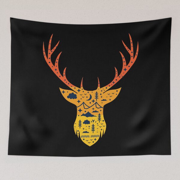 Item preview, Whitetail Buck Deer Antler Head Hunting - Retro Outdoorsman Hunter Gifts designed and sold by merchzy.