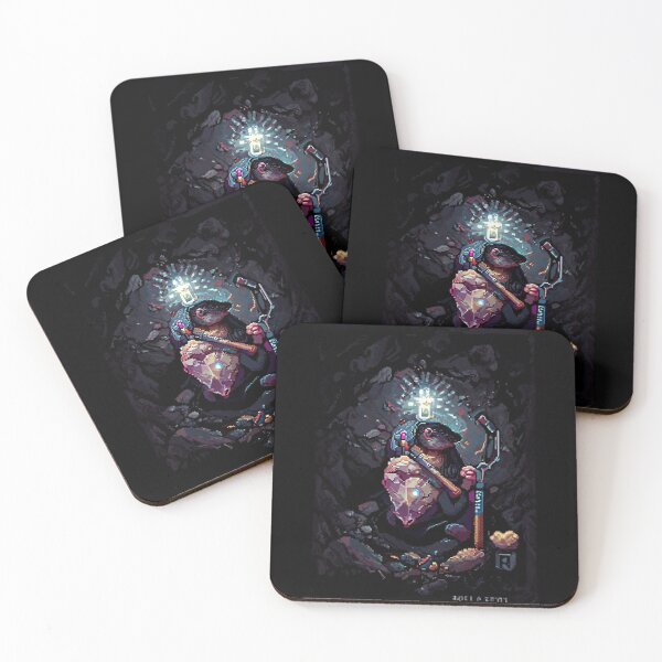 Item preview, mole mining crystal cave #1 animal tarot card designed and sold by AiAnimalCards.