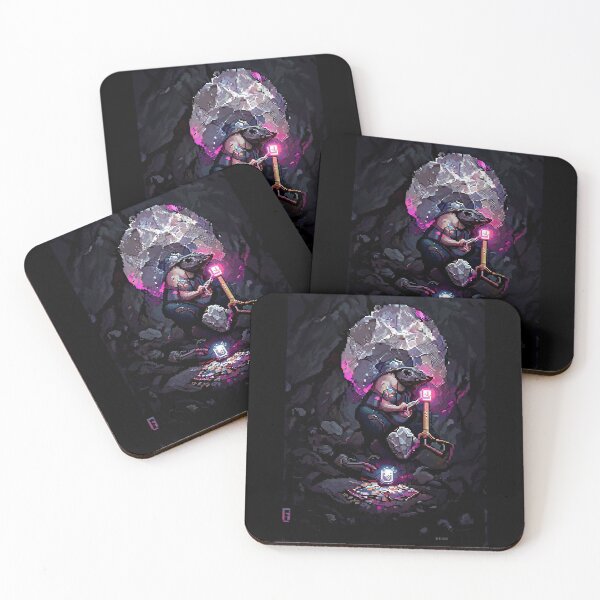 Item preview, mole mining crystal cave #3 animal tarot card designed and sold by AiAnimalCards.