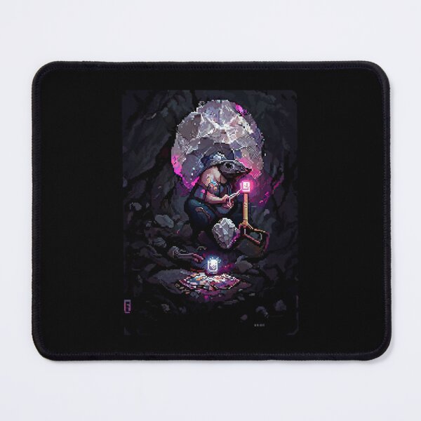 Item preview, mole mining crystal cave #3 animal tarot card designed and sold by AiAnimalCards.