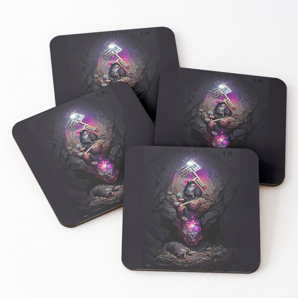Item preview, mole mining crystal cave #4 animal tarot card designed and sold by AiAnimalCards.