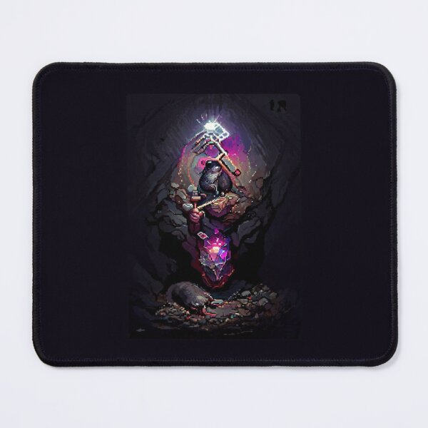 Item preview, mole mining crystal cave #4 animal tarot card designed and sold by AiAnimalCards.