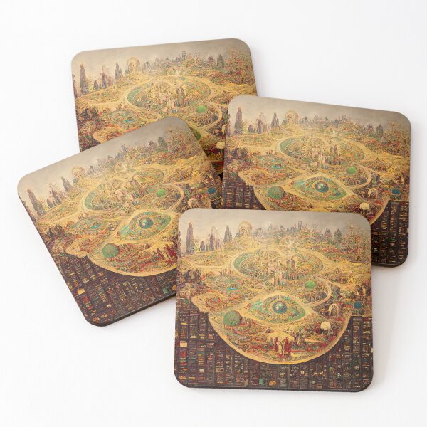 Item preview, Abstract Antique Fantasy Map designed and sold by MoreMachine.