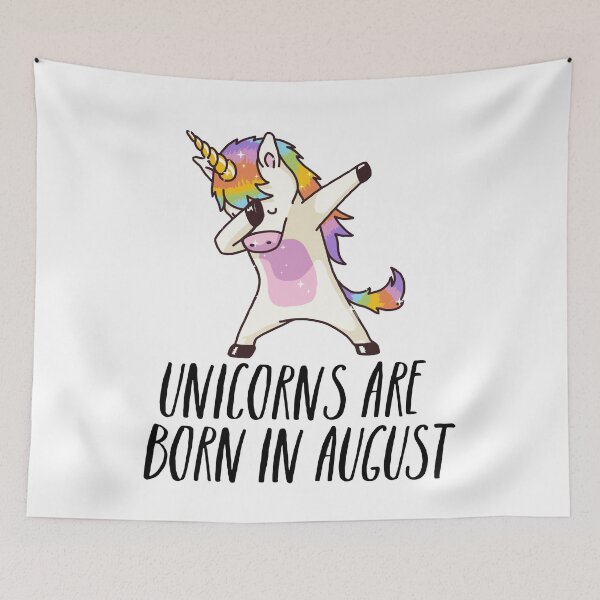 Item preview, Unicorns are Born in August Cute T Shirt Dabbing Hip-Hop Pose designed and sold by pinewayart.