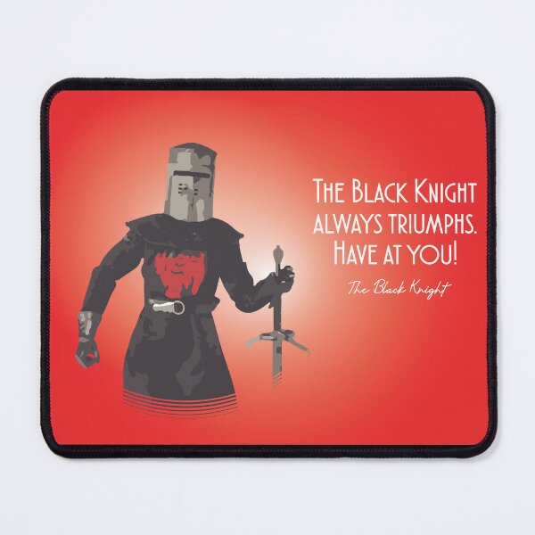Artikelvorschau, Der Schwarze Ritter triumphiert immer. Haben Sie bei Ihnen! - The Black Knight - Minimalistische Filmkunst - Filmzitat der 80er Jahre entworfen und verkauft von PopCultArcade.