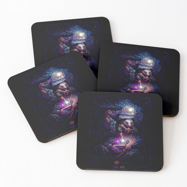 Item preview, mole mining crystal cave #6 animal tarot card designed and sold by AiAnimalCards.