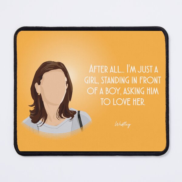 Item preview, After All I'm Just A Girl Standing In Front Of A Boy Asking Him To Love Her - Anna Scott - Minimalist Movie Art - Romance Film Quote designed and sold by PopCultArcade.