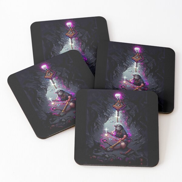 Item preview, mole mining crystal cave #8 animal tarot card designed and sold by AiAnimalCards.