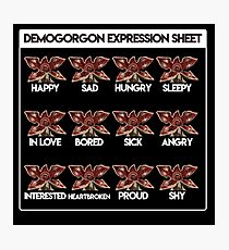 Lámina fotográfica Demogorgon - Expression Sheet