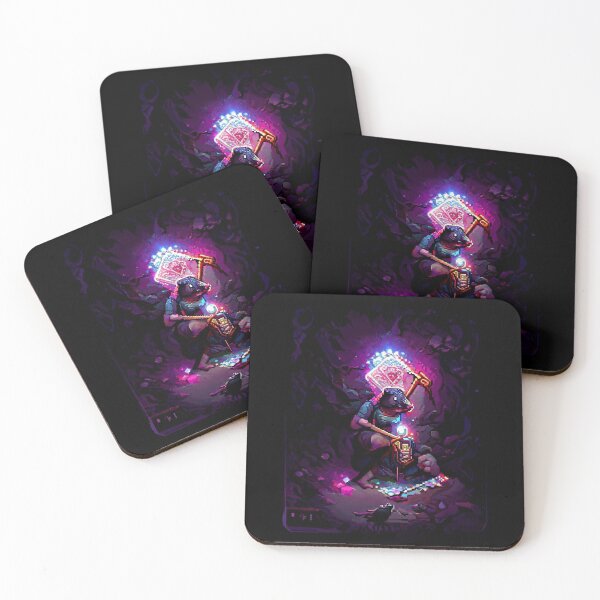 Item preview, mole mining crystal cave #11 animal tarot card designed and sold by AiAnimalCards.