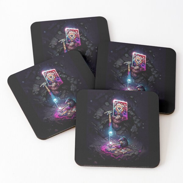 Item preview, mole mining crystal cave #12 animal tarot card designed and sold by AiAnimalCards.