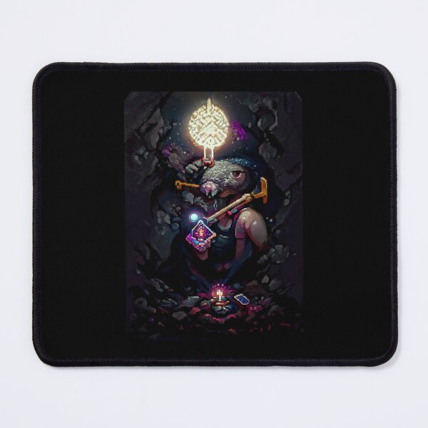 Item preview, mole mining crystal cave #13 animal tarot card designed and sold by AiAnimalCards.