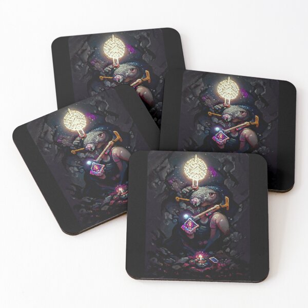 Item preview, mole mining crystal cave #13 animal tarot card designed and sold by AiAnimalCards.
