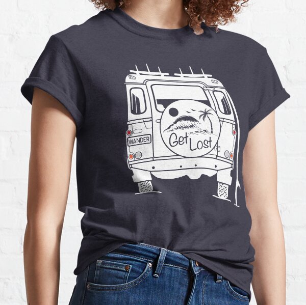 Get Lost D90 Vintage 4x4 Wander Surf Back Classic T-Shirt