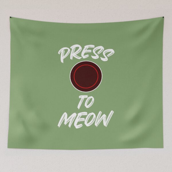 Item preview, Press O To Meow (Green BG) designed and sold by FilipeFerreira.