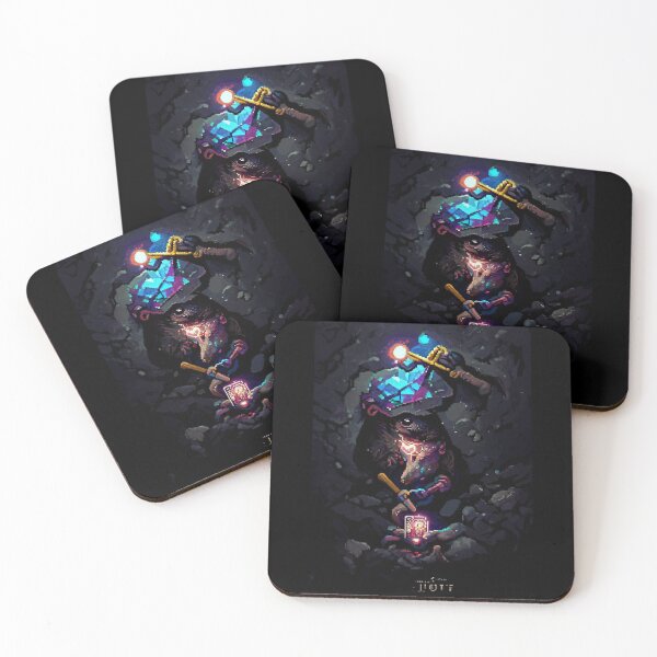 Item preview, mole mining crystal cave #16 animal tarot card designed and sold by AiAnimalCards.