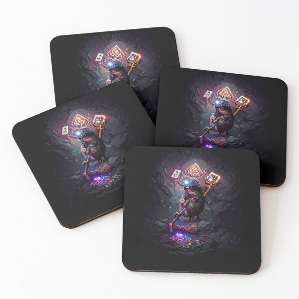 Item preview, mole mining crystal cave #19 animal tarot card designed and sold by AiAnimalCards.