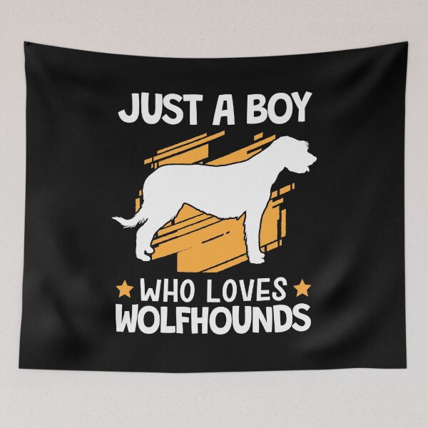 Item preview, Irish wolfhound boy loves wolfhound designed and sold by madgrfx.