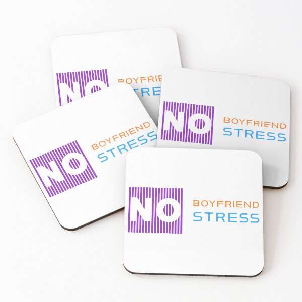 Item preview, No Boy Friend No Stress Funny Text Art designed and sold by RiyonArts.