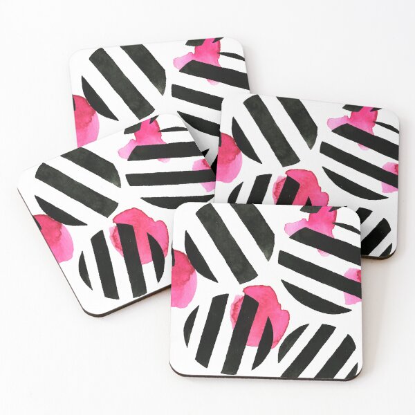 Item preview, Modern Abstract Circles With Red-Pink Watercolor Splashes designed and sold by DEC02.