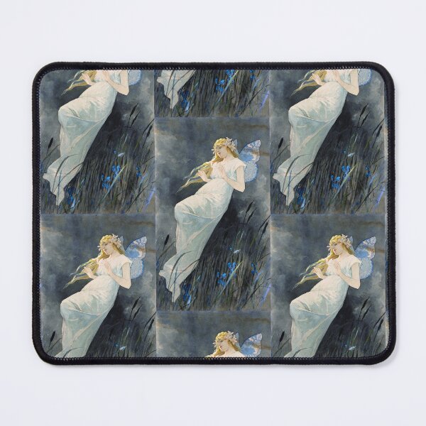 Item preview, Elfe mit Irisblüten-Elf with iris flowers -Alphonse Mucha -Art Nouveau Mucha -Vintage Alphonse Woman Nouveau designed and sold by TeeARTHY.