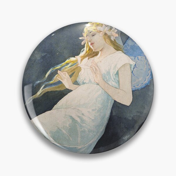 Item preview, Elfe mit Irisblüten-Elf with iris flowers -Alphonse Mucha -Art Nouveau Mucha -Vintage Alphonse Woman Nouveau designed and sold by TeeARTHY.