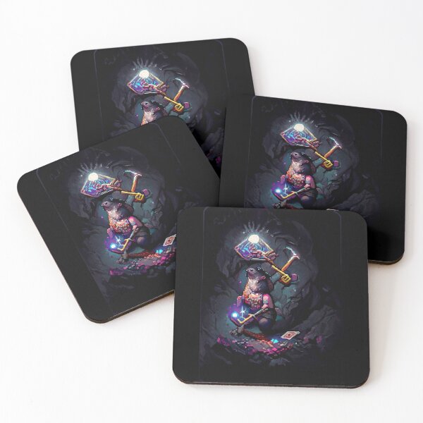 Item preview, mole mining crystal cave #21 animal tarot card designed and sold by AiAnimalCards.