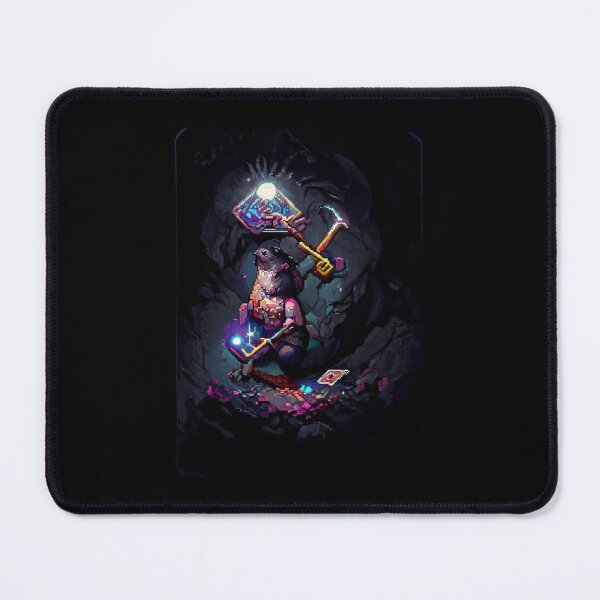 Item preview, mole mining crystal cave #21 animal tarot card designed and sold by AiAnimalCards.