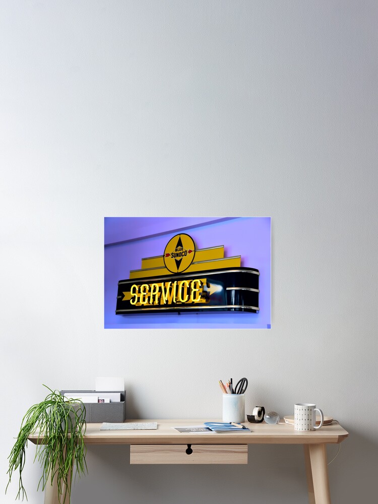 Thumbnail 2 of 3, Poster, Blue Sunoco designed and sold by barkeypf.