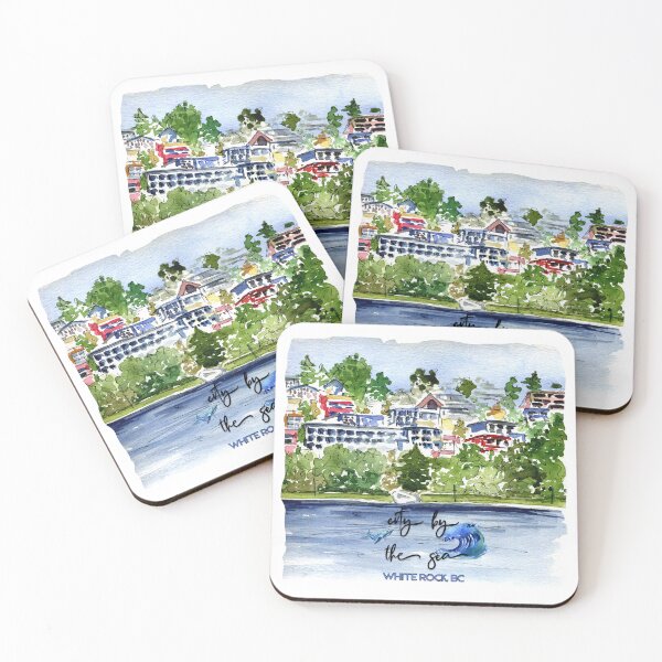 Item preview, White Rock City Sticker designed and sold by Scarlett Ballantyne  - Beautigurlz Designs.