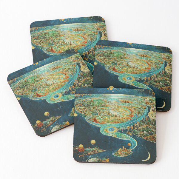 Item preview, Abstract Antique Fantasy Map designed and sold by MoreMachine.