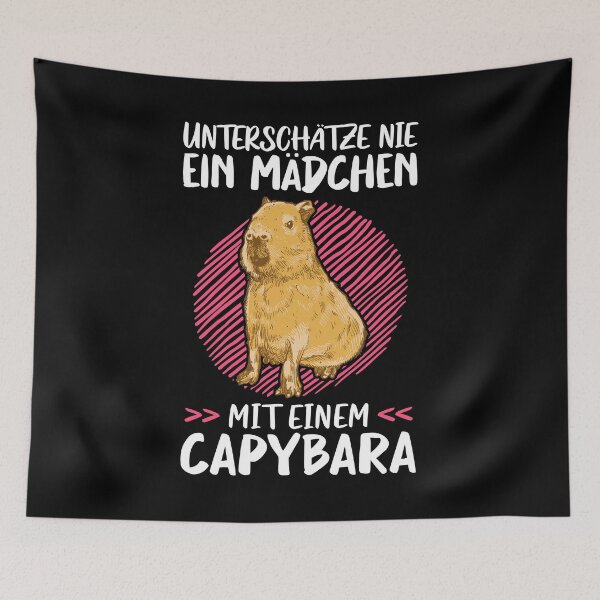 Item preview, Girl with Capybara South America Capybara designed and sold by madgrfx.