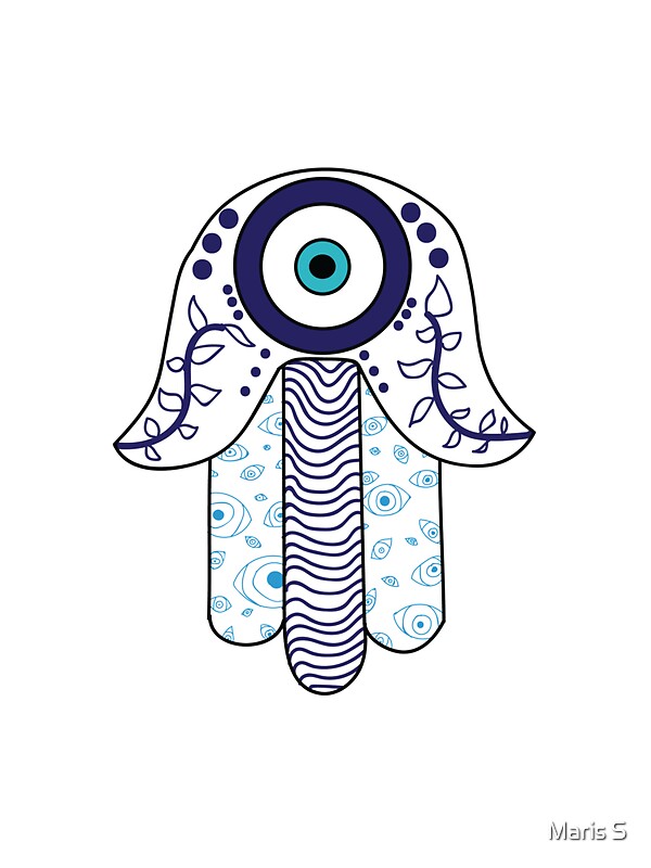 "Evil Eye Hamsa" Stickers by Marissa Siegel | Redbubble