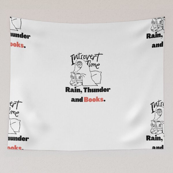 Item preview, Introvert Time, Rain, Thunder and BOOKS. designed and sold by TheMajesTee.