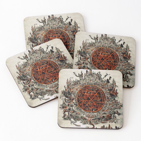 Item preview,  Abstract Antique Fantasy Map of Hell designed and sold by MoreMachine.